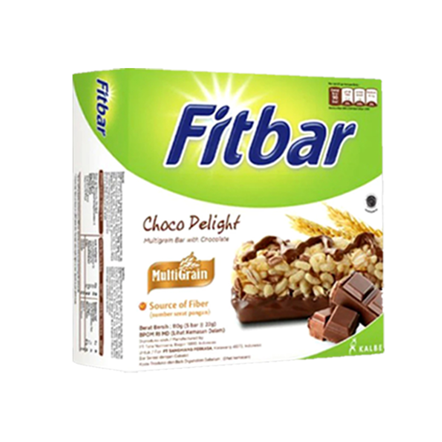 Fitbar Cereal Bar Multigrain 20gr Choco Delight
